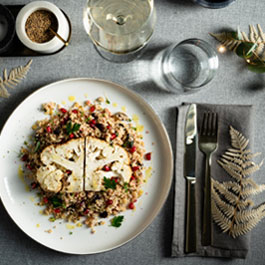 Vegan roasted cauliflower with oriental spices