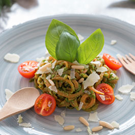 Carrot Noodles with Wild Garlic Pesto