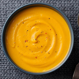 Spiced carrot & lemongrass soup