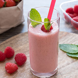 Strawberry raspberry milkshake