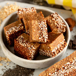 Quinoa bites with cookie dough