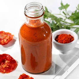 Homemade sun-dried tomato ketchup