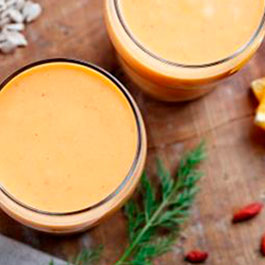 Sunny orange vegan smoothie