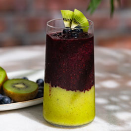 Kiwi blueberry slush