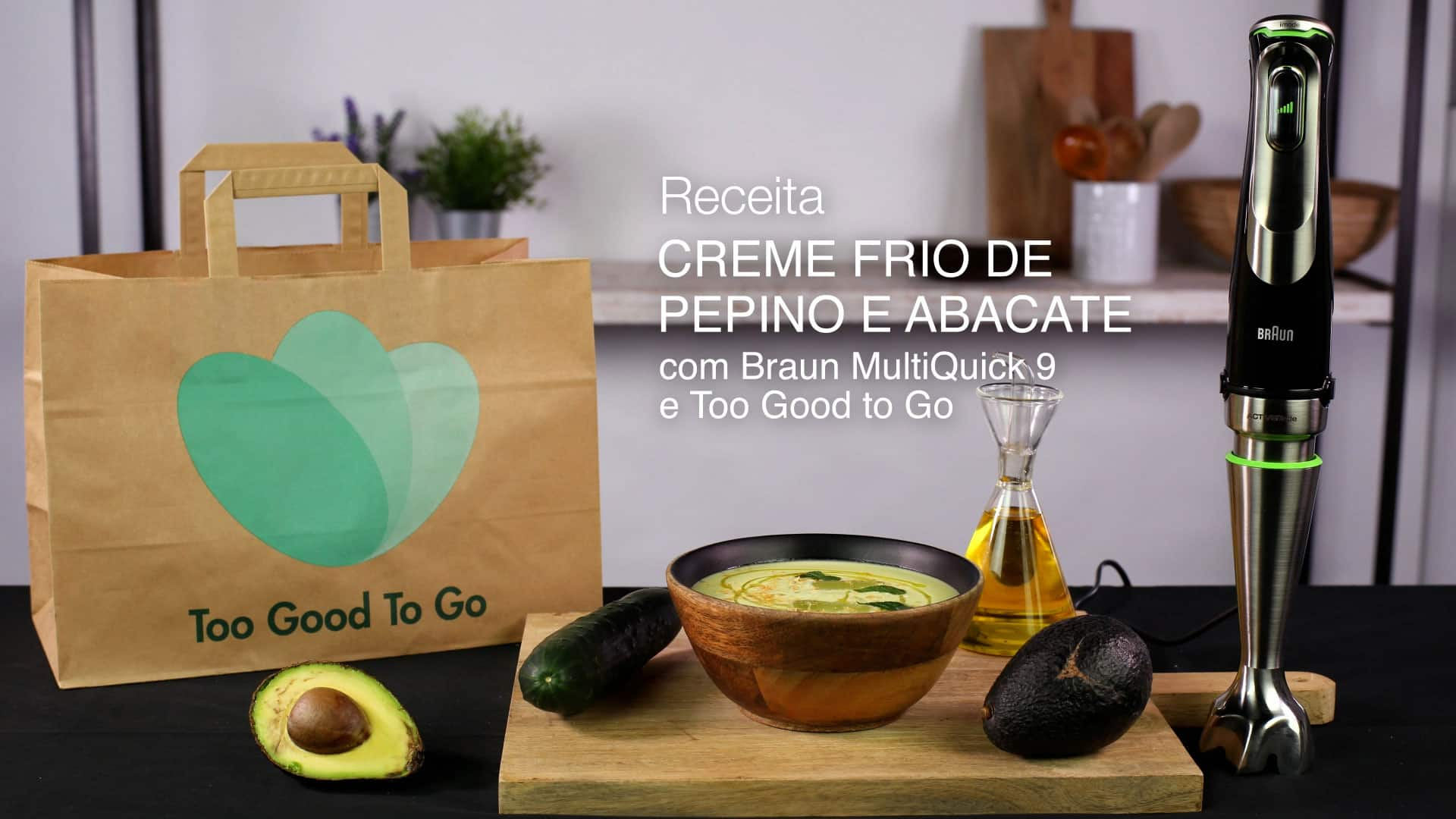 Receita Creme frio pepino e abacate