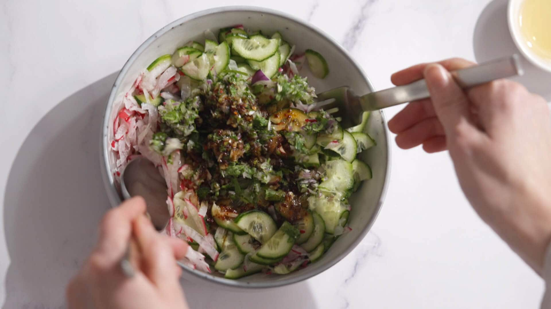 Thai style cucumber salad