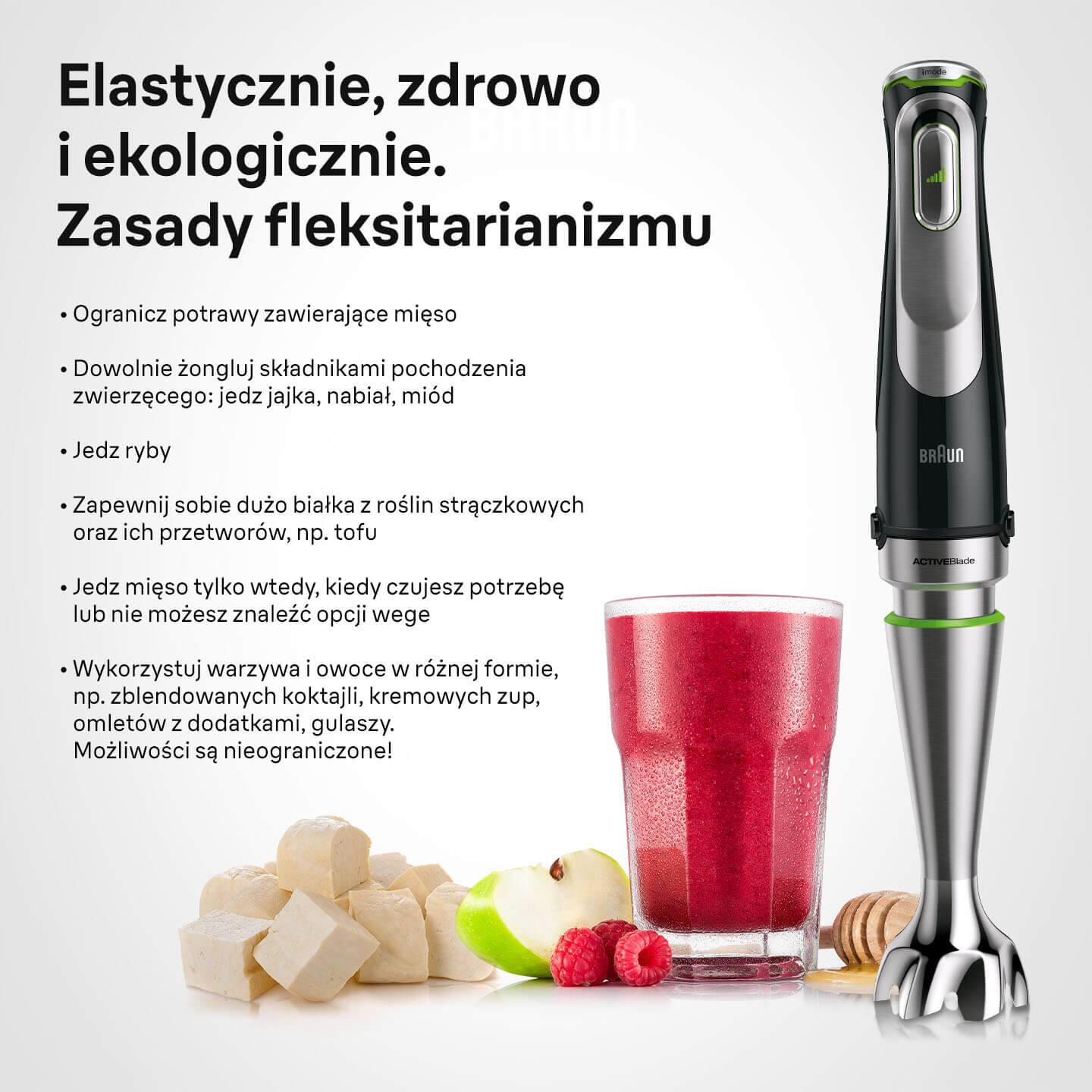 Elastycznie, zdrowo i ekologicznie. Zasady fleksitarianizmu - infografika