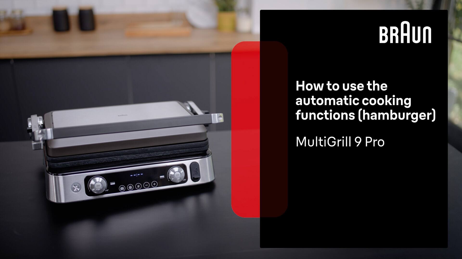 Braun MultiGrill 9 Pro | How to Use the Automatic Cooking Functions Hamburger