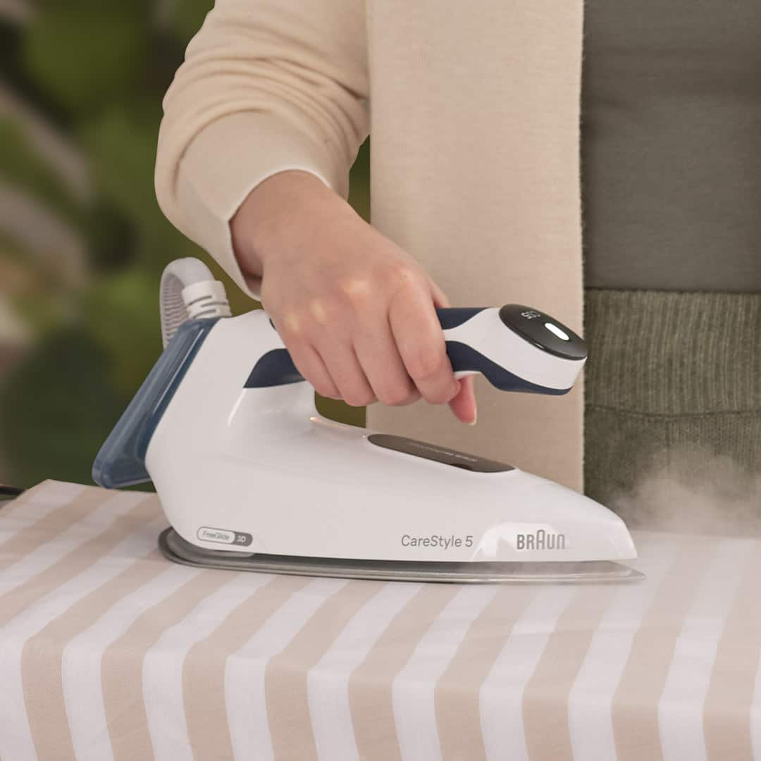 Braun CareStyle 5 Steam generator irons in use