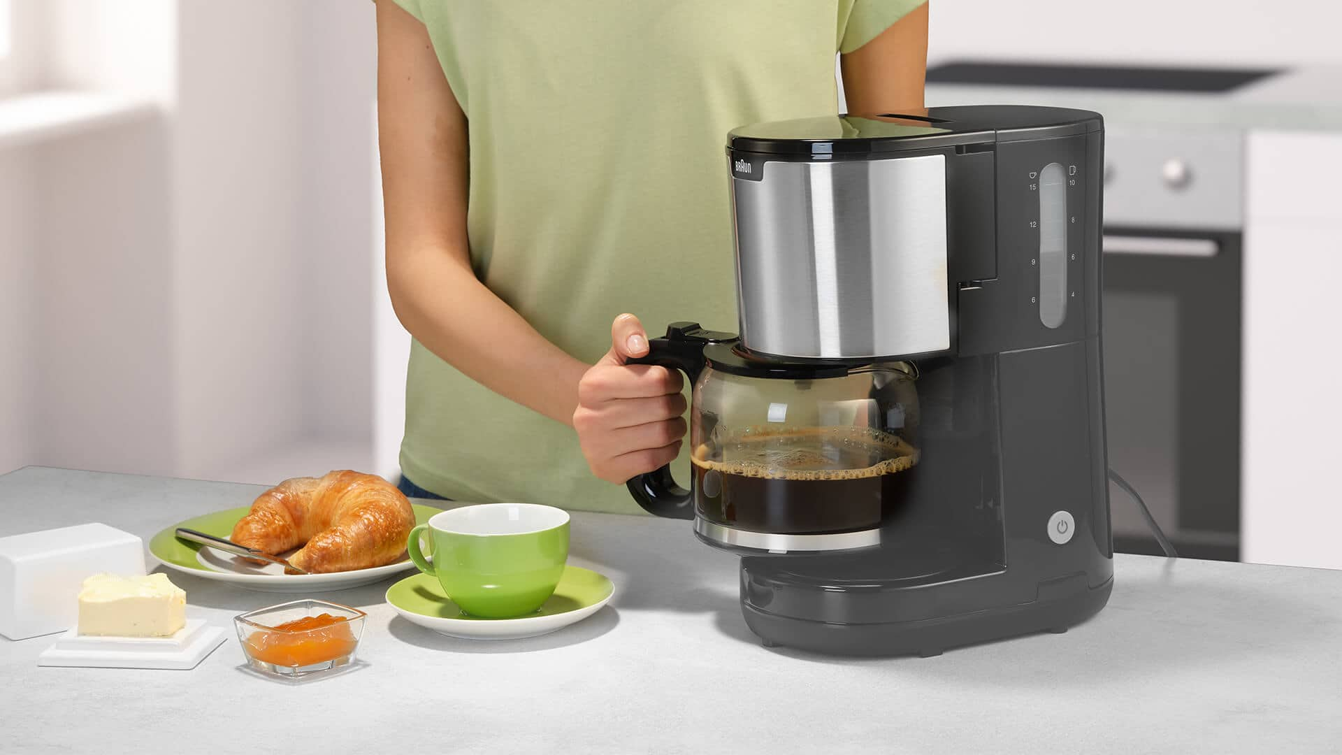 Braun PurShine Coffee Maker in use