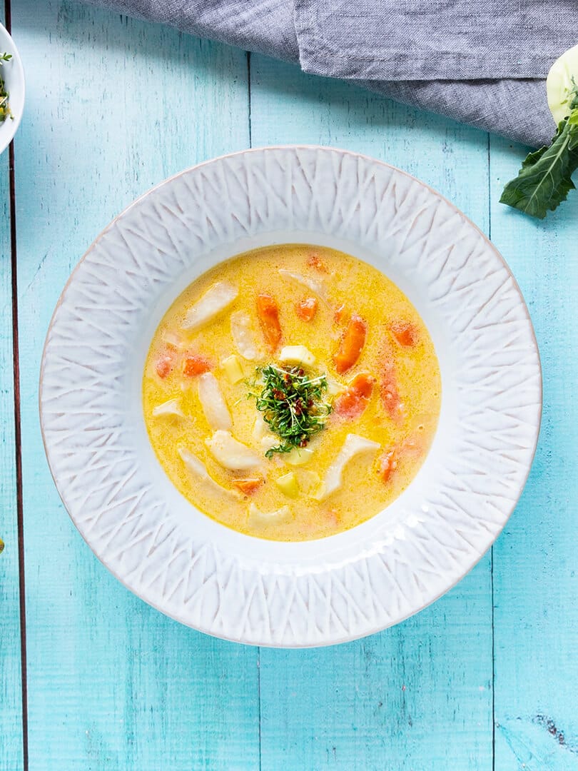 Root vegetable stew & lemon cress gremolata.