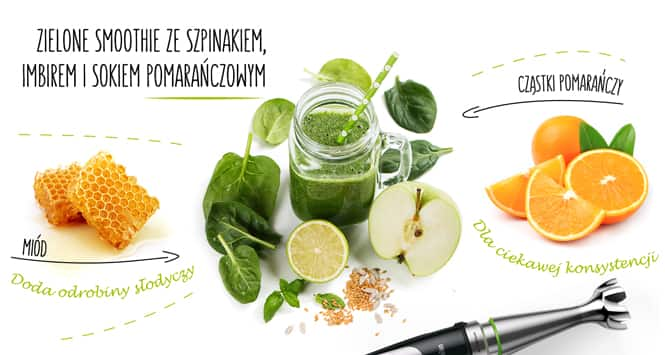 zielone smoothie ze szpinakiem