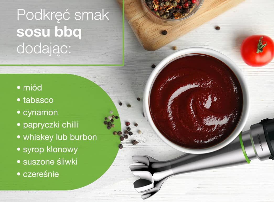 Co dodać do sosu BBQ - infografika