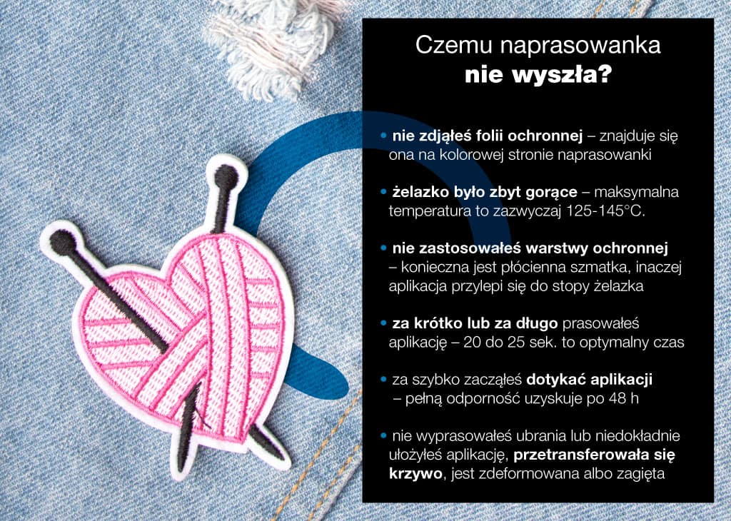 Naprasowanki na ubrania - jakie mogą być problemy?