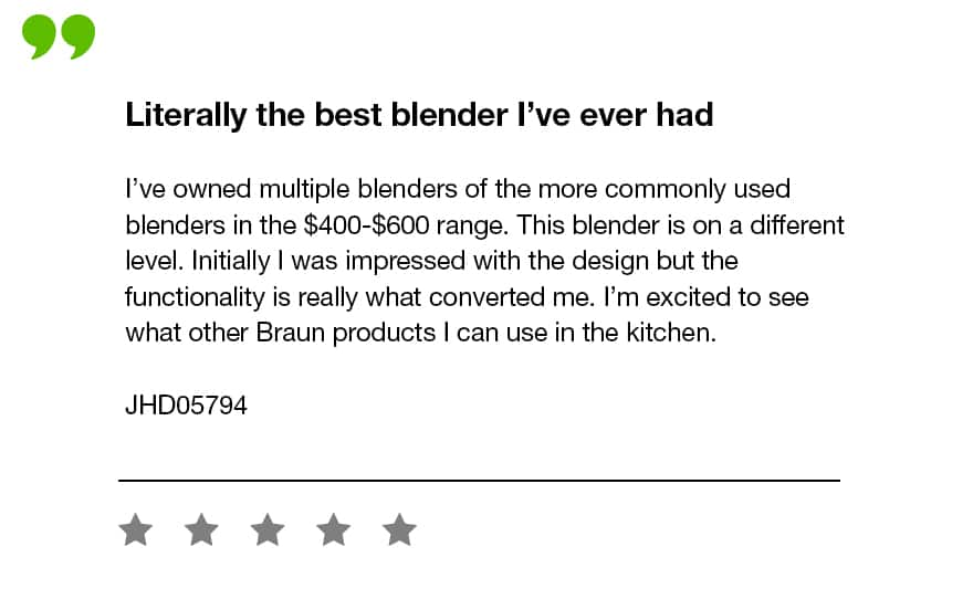 Braun TriForce PowerBlender Review