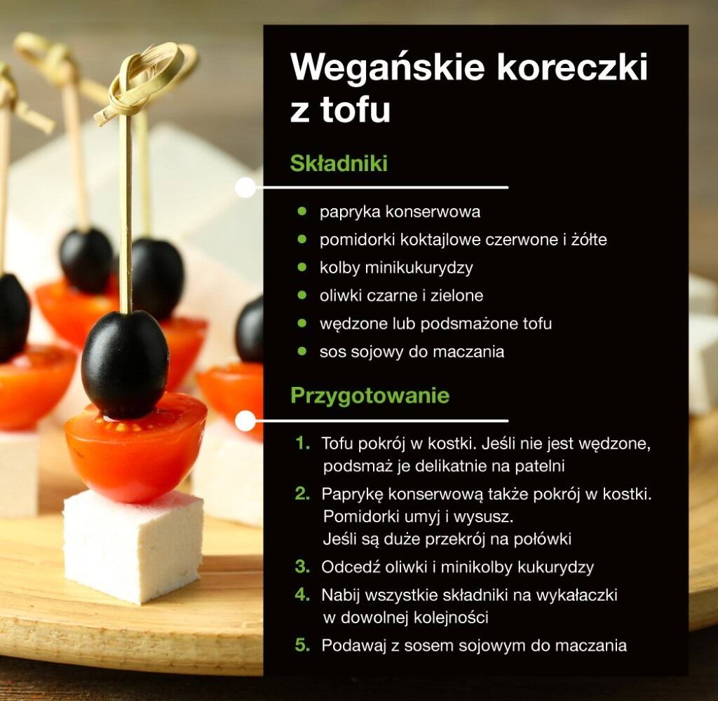 wegańskie koreczki z tofu