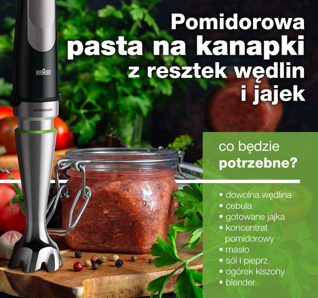 pomidorowa pasta na kanapki z resztek wędlin i jajek